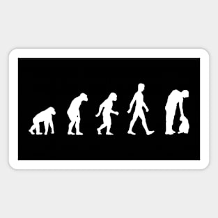 Evolution of man to petting cats Magnet